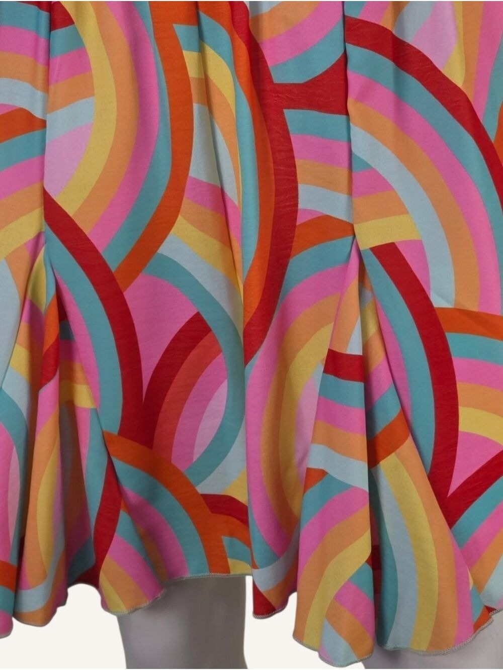 Haptics Buttercup Retro Rainbow Romper Large Flare Hem Boho Festival NIP - Picture 6 of 11